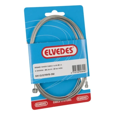 Rem binnenkabel Elvedes 3000mm RVS ø1,5mm Weinmann- en koppelingnippel (op kaart)