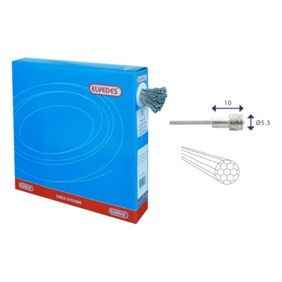 Rem binnenkabel Elvedes 2000mm RVS ø1,5mm V-nippel (100 stuks)