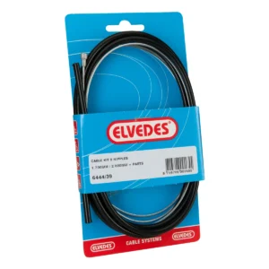 Remkabelset achter Elvedes 1700mm / 2250mm verzinkt 2 nippels - zwart (op kaart)