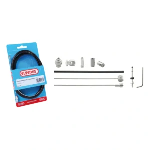 Trommelrem kabelkit Elvedes 1700mm / 2250mm verzinkt - zwart (op kaart)