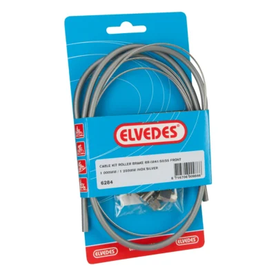 Rollerbrake kabelkit Elvedes BR-IM85/81/55/45 1000mm / 1250mm RVS - zilver (op kaart)