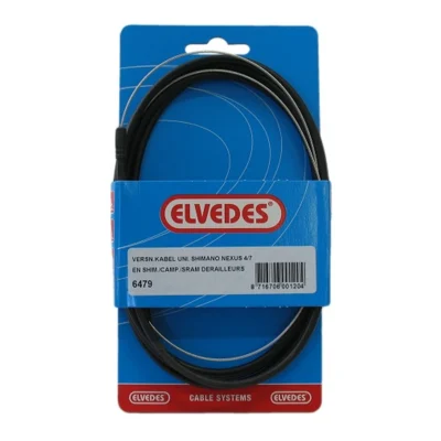 Versnellingskabelset 3/7-speed Elvedes Nexus 1700 / 2250 mm RVS - zwart (op kaart)