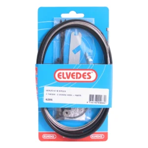 Versnellingskabelset 4/7/8-speed Elvedes Nexus 1700 / 2250 mm RVS - zwart (op kaart)