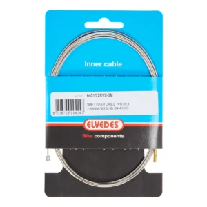 Schakel binnenkabel Elvedes 3000mm 1 x 19 draads RVS ø1,1mm met ø2,5 ×10 en ø4 × 4mm N-nippel