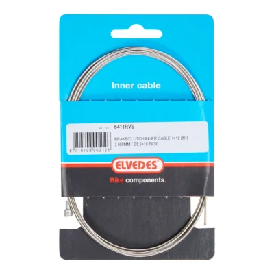 Rem binnenkabel Elvedes 2 000 mm 1×19 draads RVS ø1,5mm met V-nippel ø5,5 × 10