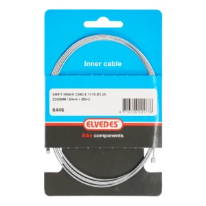 Schakel binnenkabel Elvedes 2250 mm 1 x 19 draads verzinkt ø1,25 met N-nippel ø4×4 + Tø5×3 (per stuk)