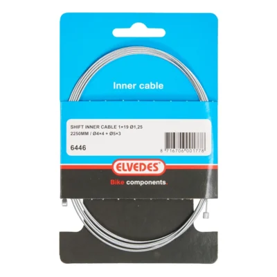 Schakel binnenkabel Elvedes 2250 mm 1 x 19 draads verzinkt ø1,25 met N-nippel ø4×4 + Tø5×3 (per stuk)