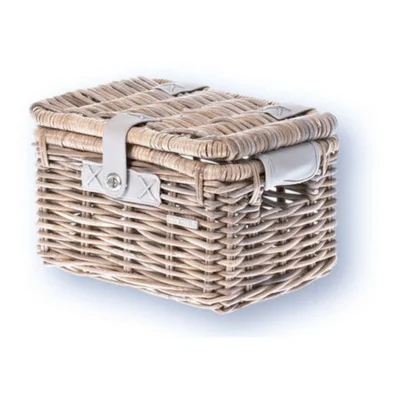 Rotan fietsmand Basil Denton Small 35 x 24 x 20 cm - nature grey