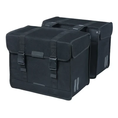 Dubbele fietstas Basil Kavan Eco Classic 58 liter 37 x 24 x 33 cm - zwart