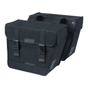 Dubbele fietstas Basil Kavan Eco Classic Rounded 46 liter 37 x 18 x 32 cm - zwart