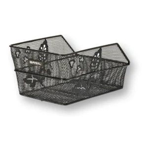 Fietsmand Basil Cento Flower S 36 x 26 x 18 cm - zwart