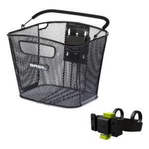 Fietsmand Basil Bold Front KF 28 x 34 x 27 cm - zwart (met KF Handlebar Holder)