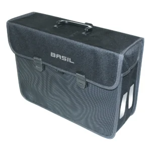 Fietstas Basil Malaga XL 17 liter 40 x16 x 31 cm - zwart