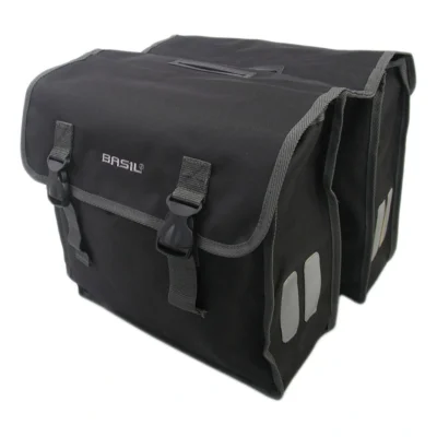 Dubbele fietstas Basil Mara XL 35 liter 35 x 15 x 32 cm - zwart
