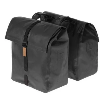 Dubbele fietstas Basil Urban Dry 50 liter 36 x 17 x 42 cm - mat zwart