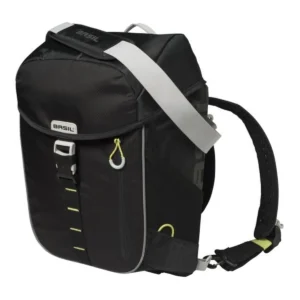 Fietsschoudertas Basil Miles Daypack 16 liter 33 x 17 x 41 cm zwart/lime-