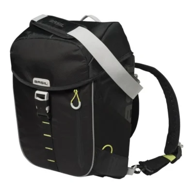 Fietsschoudertas Basil Miles Daypack 16 liter 33 x 17 x 41 cm zwart/lime-
