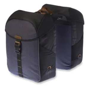 Dubbele fietstas Basil Miles Double Bag 34 liter 34 x 19 x 43 cm - zwart/grijs