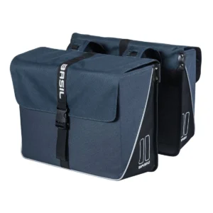 Dubbele fietstas Basil Forte 35 liter 41 x 15 x 34 cm - marineblauw / zwart