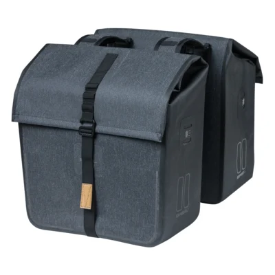 Dubbele fietstas Basil Urban Dry 50 liter 36 x 17 x 42 cm - charcoal melee