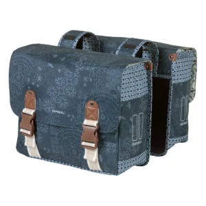 Dubbele fietstas Basil Boheme Carry All 35 liter 37 x 15 x 37 cm - blauw