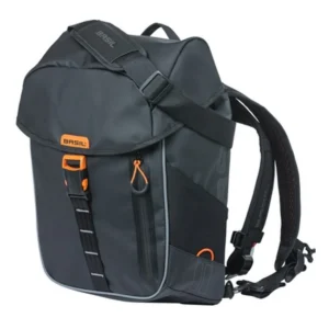 Fietsrugzak Basil Miles Tarpaulin 17 liter 31 x 17 x 44 cm - zwart/oranje