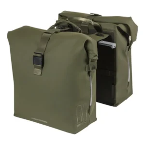 Dubbele fietstas Basil SoHo Nordlicht MIK 41 liter 31 x 13 x 37 cm - mosgroen