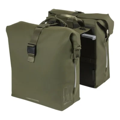 Dubbele fietstas Basil SoHo Nordlicht MIK 41 liter 31 x 13 x 37 cm - mosgroen