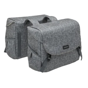 Dubbele fietstas New Looxs Mondi Joy Double RT 38 liter 37 x 16 x 32 cm (2x) - ivy grey
