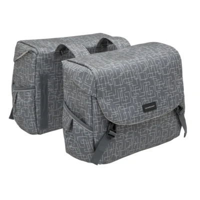 Dubbele fietstas New Looxs Mondi Joy Double RT 38 liter 37 x 16 x 32 cm (2x) - ivy grey