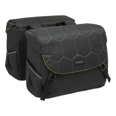 Dubbele fietstas New Looxs Mondi Joy Double 38 liter 37 x 16 x 32 cm (2x) - quilted black