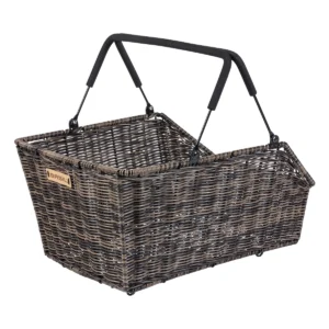 Fietsmand Basil Cento Rattan Look Multi System 49 x 34 x 26 cm - bruin