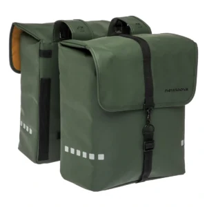 Dubbele fietstas New Looxs Odense 39 liter 34 x 16 x 38 cm - groen