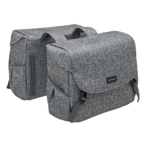 Dubbele fietstas New Looxs Mondi Joy Double MIK 38 liter 37 x 16 x 32 cm (2x) - ivy grey