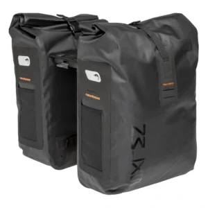 Dubbele fietstas New Looxs Varo Racktime waterdicht 40 liter 28 x 43 x 17 cm (x2) - zwart