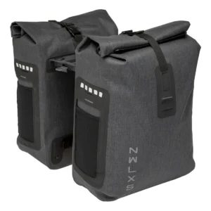 Dubbele fietstas New Looxs Varo Racktime 40 liter 28 x 43 x 17 cm (x2) - grijs