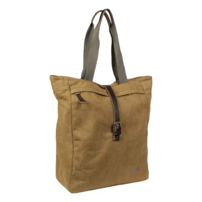 Fietstas Greenlands Canvas Shopper 20 liter 42 x 34 x 14 cm - camel bruin