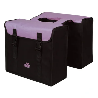 Dubbele fietstas Greenlands 34 liter 37 x 33 x 14cm (2x) - zwart / paars