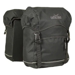 Dubbele fietstas Greenlands 50 liter 32 x 42 x 19 cm (x2) - zwart