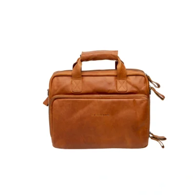 Fietstas New Looxs Cali 17 liter 40 x 15 x 31 cm - gemaakt van luxe leder - cognac