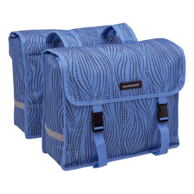 Dubbele fietstas New Looxs Fiori Alma 30 liter - 37 x 12,5 x 33 cm (x2) - blauw