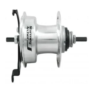 Versnellingsnaaf 3 speed Sturmey Archer XL-RD3 90 mm trommelremnaaf - 36 gaats - zilver