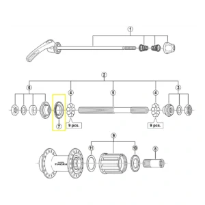 Stofkap links Shimano FH-4500