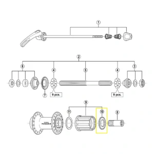 Stofkap rechts Shimano FH-4500