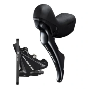 Schijfremset (voor) 2 speed Shimano 105 R7020 / R7070 Flat Mount - zwart