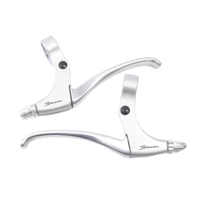 Remgreepset Saccon voor rollerbrake - 4 vingers - satin / zilver