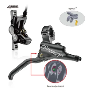 Hydraulische schijfremset Tektro HD-M745 Orion links met 1800 mm leiding - zwart