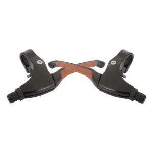 Remgreepset Saccon rollerbrake - zwart met rubberen greep