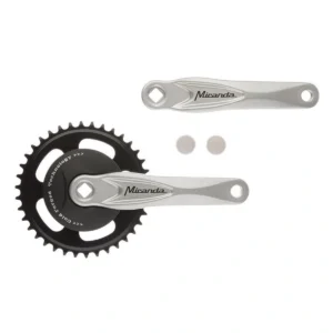 Crankstel Miranda Alfa 1 - 38T - 170mm - 3/32" - Zilver / zwart