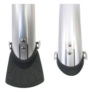 Spatbordset 28" 45 mm kunststof compleet met stangenset - zilver